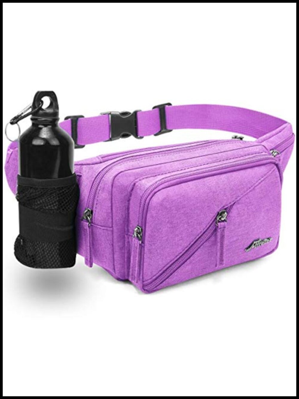 Waterproof Oxford Fabric Fanny Pack Waist Bag with Water Bottle Holder